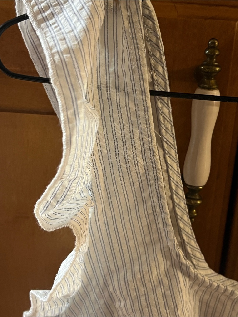 Altar'd State Light Blue Striped Two Piece Maxi Skirt w/ Cropped Top Medium - Picture 12 of 13